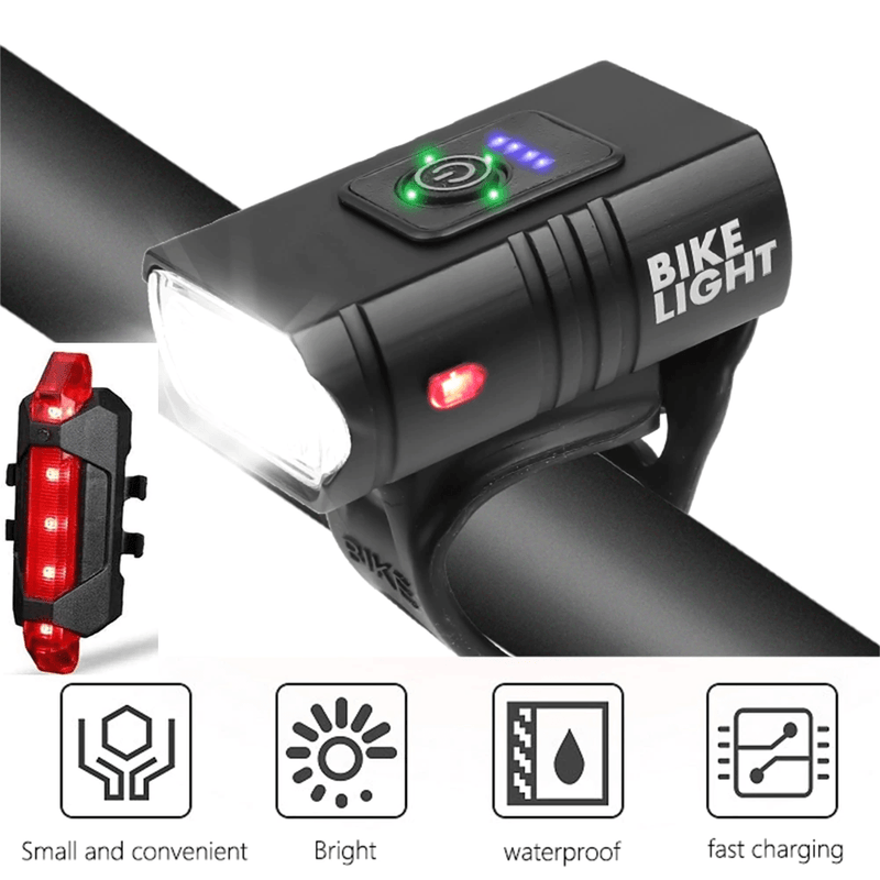 Farol Dianteiro BikeLight™ + Brinde Sinalizador Traseiro