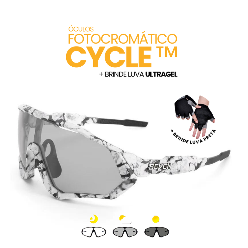 Óculos Fotocromático Cycle™ + BRINDE LUVA ULTRAGEL | MÊS DO CONSUMIDOR