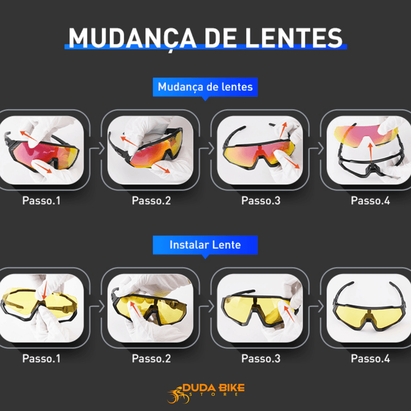 Kit Óculos Polarizado Cycle 4 Lentes™