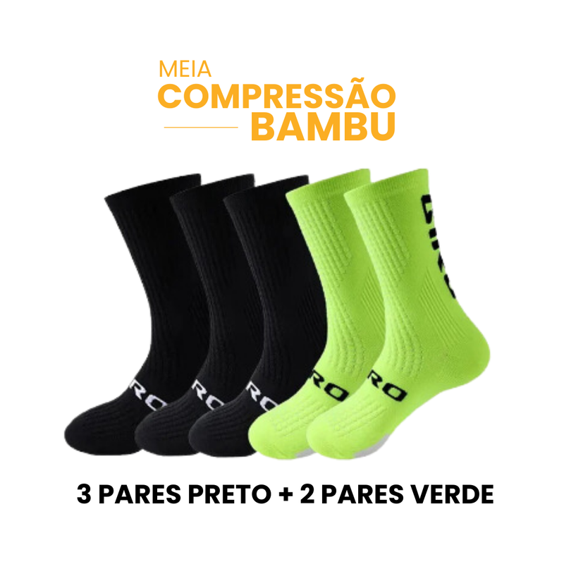 Meia Compressão em Bambu GIRO | Compre 3 Leve 5 | MÊS DO CONSUMIDOR