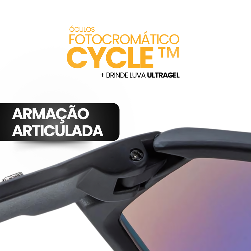 Óculos Fotocromático Cycle™ + BRINDE LUVA ULTRAGEL | MÊS DO CONSUMIDOR