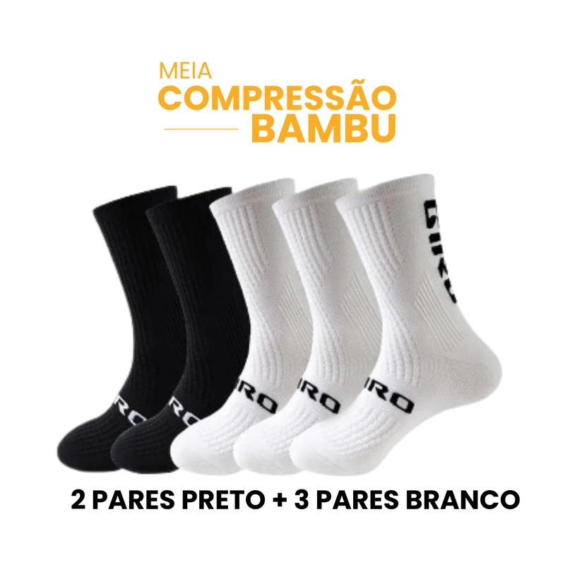 Meia Compressão em Bambu GIRO | Compre 3 Leve 5 | MÊS DO CONSUMIDOR