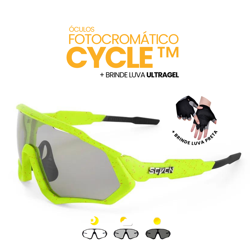 Óculos Fotocromático Cycle™ + BRINDE LUVA ULTRAGEL | MÊS DO CONSUMIDOR