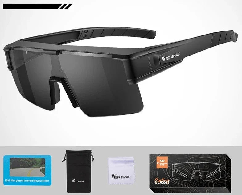 Óculos Polarizado West Biking | Encaixe para Óculos de Grau
