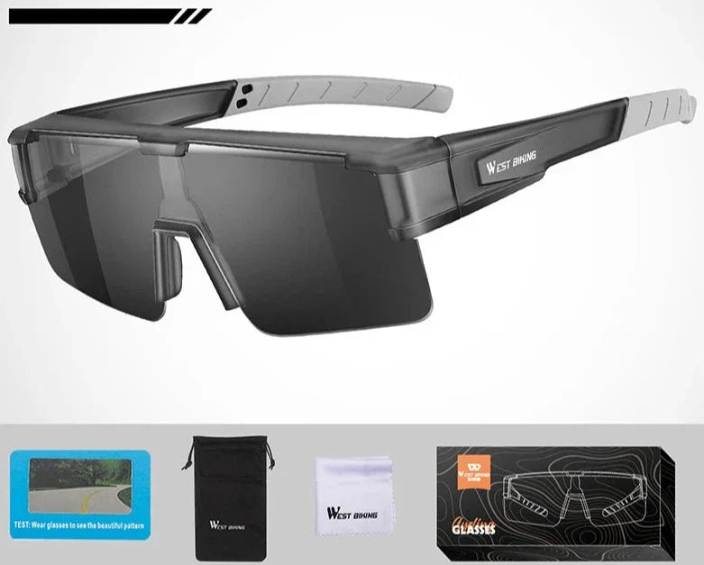 Óculos Polarizado West Biking | Encaixe para Óculos de Grau